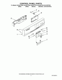 CONTROL PANEL PARTS Diagram and Parts List for DU1015XTXS0  Whirlpool Dishwasher