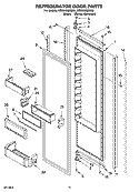 REFRIGERATOR DOOR PARTS Diagram and Parts List for KSSO48QMX02  KitchenAid Refrigerator