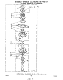 BASKET DRIVE AND BRAKE Diagram and Parts List for LA5805XPW0  Whirlpool Washer