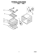 INTERNAL OVEN PARTS Diagram and Parts List for YGSC308PJB2  Whirlpool Microwave Oven Combo