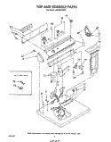 TOP AND CONSOLE, LITERATURE AND OPTIONAL Diagram and Parts List for LG5601XSW0  Whirlpool Dryer
