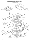 REFRIGERATOR SHELF Diagram and Parts List for KSSP48QKS01  KitchenAid Refrigerator