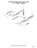 CONTROL PANEL AND LATCH PARTS Diagram and Parts List for 7WDT770PAYM1  Whirlpool Dishwasher