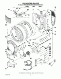 BULKHEAD PARTS Diagram and Parts List for WGD94HEXR0  Whirlpool Dryer