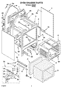 OVEN CHASSIS PARTS Diagram and Parts List for IJP89800  Inglis Range