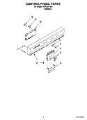 CONTROL PANEL PARTS Diagram and Parts List for KUDL03ITSS1  KitchenAid Dishwasher