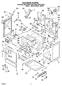 CHASSIS PARTS Diagram and Parts List for GR773LXSB1  Whirlpool Range