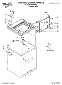 TOP AND CABINET PARTS Diagram and Parts List for LSW9700PQ2  Whirlpool Washer