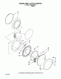 DOOR AND LATCH PARTS Diagram and Parts List for CHW9900WQ0  Whirlpool Washer