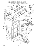CONTROLS AND REAR PANEL Diagram and Parts List for LSR7233BQ0  Whirlpool Washer