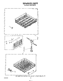 DISHRACK Diagram and Parts List for GDP8700XTN1  Whirlpool Dishwasher