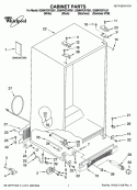 CABINET PARTS Diagram and Parts List for GS6NVEXVS01  Whirlpool Refrigerator
