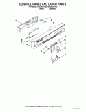 CONTROL PANEL AND LATCH PARTS Diagram and Parts List for 7GU2300XTVQ3  Whirlpool Dishwasher