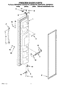 FREEZER DOOR PARTS Diagram and Parts List for ED2FHEXTQ01  Whirlpool Refrigerator