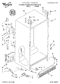 CABINET Diagram and Parts List for 3VED23DQEN00  Whirlpool Refrigerator