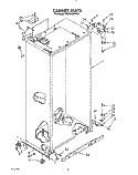 CABINET Diagram and Parts List for KSSS42DWX01  KitchenAid Refrigerator