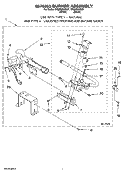 8576353 BURNER ASSEMBLY Diagram and Parts List for WGD8300SW1  Whirlpool Dryer