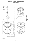 AGITATOR, BASKET AND TUB Diagram and Parts List for LA5380XSW0  Whirlpool Washer