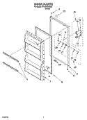 DOOR PARTS Diagram and Parts List for EV120FXKQ03  Whirlpool Freezer