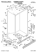 CABINET PARTS Diagram and Parts List for KSSP42QMS01  KitchenAid Refrigerator