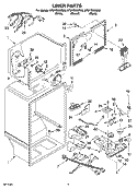 LINER PARTS Diagram and Parts List for ET8FTEXMQ03  Whirlpool Refrigerator