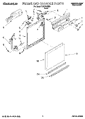 FRAME AND CONSOLE Diagram and Parts List for TUD4000EB0  Whirlpool Dishwasher