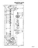 GEARCASE Diagram and Parts List for AL3132WW1  Whirlpool Washer