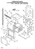 UPPER OVEN PARTS Diagram and Parts List for RBD245PRT00  Whirlpool Wall Oven