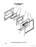 OVEN DOOR, OPTIONAL Diagram and Parts List for RB220PXV2  Whirlpool Wall Oven
