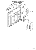 INNER DOOR Diagram and Parts List for DU980QPDB0  Whirlpool Dishwasher