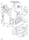 SECTION Diagram and Parts List for LEV7848DZ1  Whirlpool Dryer