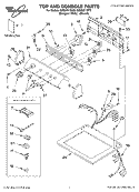 TOP AND CONSOLE Diagram and Parts List for GEQ8811KT0  Whirlpool Dryer