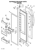 REFRIGERATOR DOOR PARTS Diagram and Parts List for KSSC42FMS03  KitchenAid Refrigerator