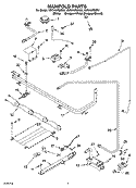 MANIFOLD PARTS Diagram and Parts List for VSF315PEMT2  Whirlpool Range