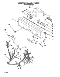 CONTROL PANEL, LIT/OPTIONAL Diagram and Parts List for KUDB230B0  KitchenAid Dishwasher