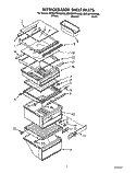 REFRIGERATOR SHELF Diagram and Parts List for 8ED22PWXAW00  Whirlpool Refrigerator