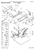 TOP AND CONSOLE, LIT/OPTIONAL Diagram and Parts List for KGYW770BWH2  KitchenAid Dryer