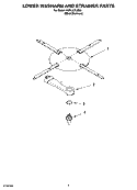 LOWER WASHARM AND STRAINER PARTS Diagram and Parts List for KUDL01ILBS0  KitchenAid Dishwasher