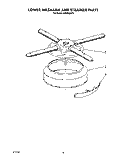 LOWER WASHARM AND STRAINER Diagram and Parts List for KUDM220T5  KitchenAid Dishwasher