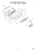 CONTROL PANEL Diagram and Parts List for KUDV24SEBL2  KitchenAid Dishwasher