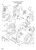 BULKHEAD Diagram and Parts List for LGQ8000HQ0  Whirlpool Dryer