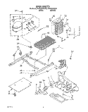 UNIT Diagram and Parts List for ED20ZKXBW00  Whirlpool Refrigerator