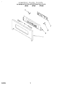 CONTROL PANEL Diagram and Parts List for KEBC107HWH2  KitchenAid Wall Oven