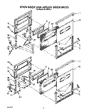 OVENDOOR AND BROILER DOOR, LIT/OPTIONAL Diagram and Parts List for SB130PER3  Whirlpool Range