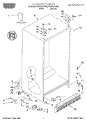 CABINET, LITERATURE Diagram and Parts List for RS22AQXGN00  Roper Refrigerator