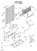 UNIT Diagram and Parts List for ET8WWKXKQ00  Whirlpool Refrigerator