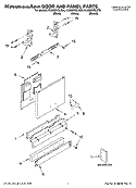 DOOR AND PANEL PARTS Diagram and Parts List for KUDS01DLWH6  KitchenAid Dishwasher