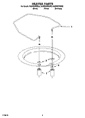 HEATER PARTS Diagram and Parts List for KUDW02FRWH0  KitchenAid Dishwasher