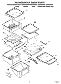 REFRIGERATOR SHELF PARTS Diagram and Parts List for GS6SHEXML01  Whirlpool Refrigerator