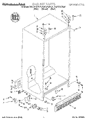 CABINET Diagram and Parts List for KSUP27QDBL01  KitchenAid Refrigerator